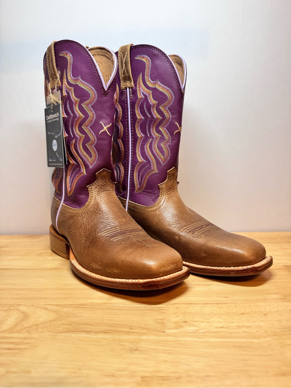Twisted X 11" Tech X Cowboy Western Boots Purple / Brown Women’s Size 7